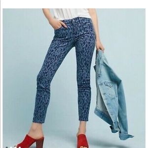 Anthropologie Pilcro  leopard print jeans